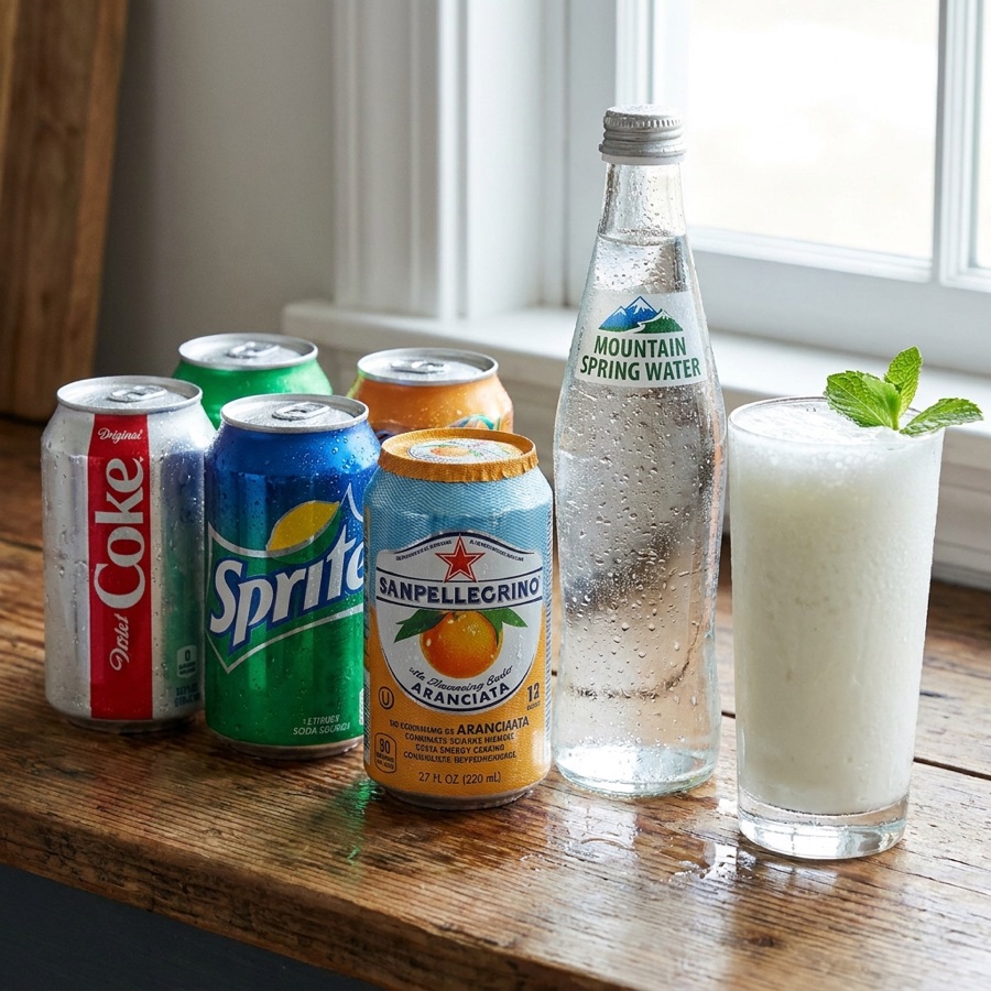 Soft drinks, ayran and Turkish tea